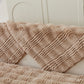 Soft Thick Faux Fur Sofa Cover Stripe Fluffy Fuzzy Non-Slip Washable Couch Covers