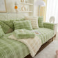 Soft Thick Faux Fur Sofa Cover Stripe Fluffy Fuzzy Non-Slip Washable Couch Covers