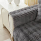 Soft Thick Faux Fur Sofa Cover Stripe Fluffy Fuzzy Non-Slip Washable Couch Covers