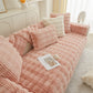 Soft Thick Faux Fur Sofa Cover Stripe Fluffy Fuzzy Non-Slip Washable Couch Covers