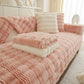 Soft Thick Faux Fur Sofa Cover Stripe Fluffy Fuzzy Non-Slip Washable Couch Covers