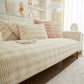 Soft Thick Faux Fur Sofa Cover Stripe Fluffy Fuzzy Non-Slip Washable Couch Covers