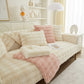 Soft Thick Faux Fur Sofa Cover Stripe Fluffy Fuzzy Non-Slip Washable Couch Covers