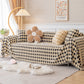 Luxury Plush Universal Couch Cover Blanket, Washable Couch Protector Houndstooth Sofa Covers