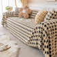 Luxury Plush Universal Couch Cover Blanket, Washable Couch Protector Houndstooth Sofa Covers