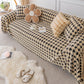 Luxury Plush Universal Couch Cover Blanket, Washable Couch Protector Houndstooth Sofa Covers