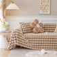 Luxury Plush Universal Couch Cover Blanket, Washable Couch Protector Houndstooth Sofa Covers