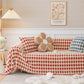 Luxury Plush Universal Couch Cover Blanket, Washable Couch Protector Houndstooth Sofa Covers