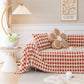 Luxury Plush Universal Couch Cover Blanket, Washable Couch Protector Houndstooth Sofa Covers