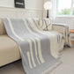 Soft Cozy Chenille Throw Cover for Couch with Tassel Accents, Dustproof Soft Throws for Sofa