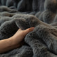 Thick Faux Rabbit Fur Sofa Cover Fluffy Plush Warm Sofa Slipcover Furniture Protector for Couch Bed