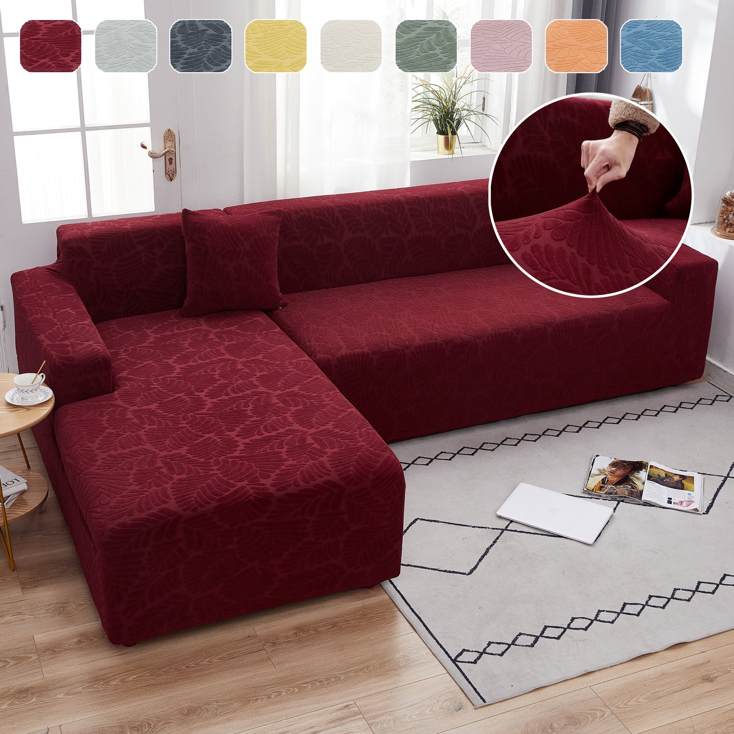 Stretch Slipcovers for 1-5 Seater L-Shaped Sofa - Washable, Durable Protector for Living Room and Pets