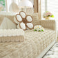 Bamboo-Style Sofa Towel, Faux Rabbit Fur Thickened Non-slip Seat Cushion Covers