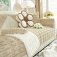 Bamboo-Style Sofa Towel, Faux Rabbit Fur Thickened Non-slip Seat Cushion Covers