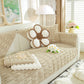 Bamboo-Style Sofa Towel, Faux Rabbit Fur Thickened Non-slip Seat Cushion Covers