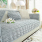 Bamboo-Style Sofa Towel, Faux Rabbit Fur Thickened Non-slip Seat Cushion Covers