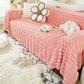 Fuzzy Fluffy Cozy Sofa Cover Blanket for Pets, Kids, Luxury Faux Fur Couch Cover Throw for Sofas