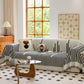 Boho Stripe Sectional Couch Cover Soft Chenille Sofa Slipcovers Blanket on The Sofa for Living Room