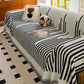 Boho Stripe Sectional Couch Cover Soft Chenille Sofa Slipcovers Blanket on The Sofa for Living Room