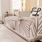 Modern Minimalist Chenille Line Pattern Sofa Cover, Dust and Scratch Resistant Throw Blankets for Couch