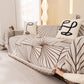 Modern Minimalist Chenille Line Pattern Sofa Cover, Dust and Scratch Resistant Throw Blankets for Couch