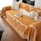 Chenille Circular Motif Sofa Protector Cover, Sofa Slipcovers L Shape, Sectional Sofa Couch Covers