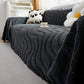 Thick Plush Jacquard Velvet Throw Blanket on Sofa, Sofa Slipcovers and Sectional Sofa Covers