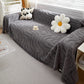 Thick Plush Jacquard Velvet Throw Blanket on Sofa, Sofa Slipcovers and Sectional Sofa Covers