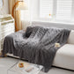 Thick Plush Jacquard Velvet Throw Blanket on Sofa, Sofa Slipcovers and Sectional Sofa Covers