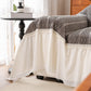 Soft Warm Flannel Couch Cover Throw Blanket with French Flounce, Beautiful Furniture Throws for Sofas