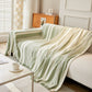 Chenille Vertical Stripe Jacquard Throw Sofa Cover, Soft Thick Machine Washable Couch Cover Blanket