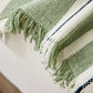 Chenille Vertical Stripe Jacquard Throw Sofa Cover, Soft Thick Machine Washable Couch Cover Blanket