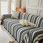 Chenille Vertical Stripe Jacquard Throw Sofa Cover, Soft Thick Machine Washable Couch Cover Blanket