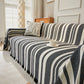 Chenille Vertical Stripe Jacquard Throw Sofa Cover, Soft Thick Machine Washable Couch Cover Blanket