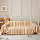 Chenille Vertical Stripe Jacquard Throw Sofa Cover, Soft Thick Machine Washable Couch Cover Blanket