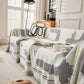 Chenille Abstract Soft Thick Reversible Oversized Couch Cover Blanket, Blanket on Sofa and The Couch