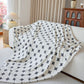 Geometric Jacquard Plush Warm Sofa Couch Cover Coral Fleece Throw Blanket for Couch