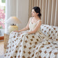 Geometric Jacquard Plush Warm Sofa Couch Cover Coral Fleece Throw Blanket for Couch