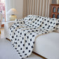 Geometric Jacquard Plush Warm Sofa Couch Cover Coral Fleece Throw Blanket for Couch