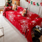 Merry Christmas Cozy Chenille Couch Cover Blanket, Non Slip Sofa Cover, Furniture Covers for Pets