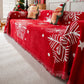 Merry Christmas Cozy Chenille Couch Cover Blanket, Non Slip Sofa Cover, Furniture Covers for Pets