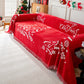 Merry Christmas Cozy Chenille Couch Cover Blanket, Non Slip Sofa Cover, Furniture Covers for Pets