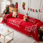 Merry Christmas Cozy Chenille Couch Cover Blanket, Non Slip Sofa Cover, Furniture Covers for Pets