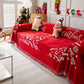 Merry Christmas Cozy Chenille Couch Cover Blanket, Non Slip Sofa Cover, Furniture Covers for Pets