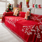 Merry Christmas Cozy Chenille Couch Cover Blanket, Non Slip Sofa Cover, Furniture Covers for Pets