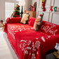 Merry Christmas Cozy Chenille Couch Cover Blanket, Non Slip Sofa Cover, Furniture Covers for Pets