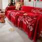 Merry Christmas Cozy Chenille Couch Cover Blanket, Non Slip Sofa Cover, Furniture Covers for Pets