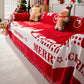 Merry Christmas Cozy Chenille Couch Cover Blanket, Non Slip Sofa Cover, Furniture Covers for Pets