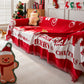 Merry Christmas Cozy Chenille Couch Cover Blanket, Non Slip Sofa Cover, Furniture Covers for Pets