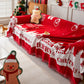 Merry Christmas Cozy Chenille Couch Cover Blanket, Non Slip Sofa Cover, Furniture Covers for Pets